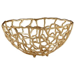 Frutero decorativo chapado en oro de diseño Coral para el hogar, Hotel y restaurante, precio a granel, utensilios de cocina metálicos seguros para alimentos - Product Image 1