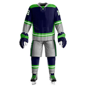 Camiseta de hockey sobre hielo de calidad superior directa de fábrica Fabricantes profesionales Conjunto de uniforme y pantalón de hockey sobre hielo hecho a mano - Product Image 1