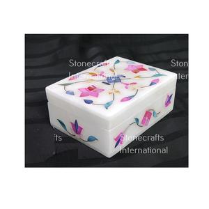 Boîte de rangement pour bijoux en marbre fait à la main, nacre la plus vendue, disponible au prix de gros - Product Image 1