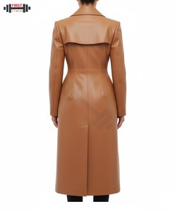 Nouveauté hiver 2025, best-seller, manteau long pour femmes, élégant, longueur cheville, pardessus en cuir véritable, sur mesure - Product Image 2