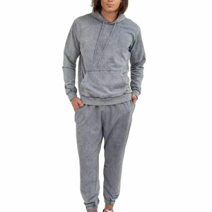 Ropa de calle bordada personalizada para hombre, conjuntos de dos piezas Cargo Joggers, Sudadera con capucha, chándal con estampado de puff - Product Image 1