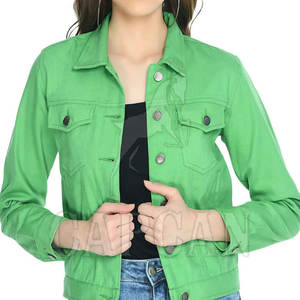 Capcan แจ็กเก็ตยีนส์ลำลองผู้หญิง, แจ็กเก็ตผ้าฝ้ายบุขนสัตว์ออกแบบได้ตามต้องการสำหรับฤดูหนาว - Product Image 1