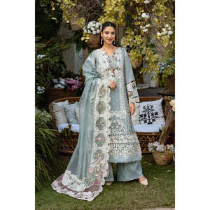 Ensemble de costumes pour femmes Elaf Premium Luxury Lawn Edition 25-ELM-3B SAMAA-TC-1277 - Product Image 1
