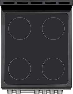 Cuisinière et four électriques de 20 po avec plaque de cuisson vitrocéramique – Acier inoxydable, boutons robustes - Product Image 2