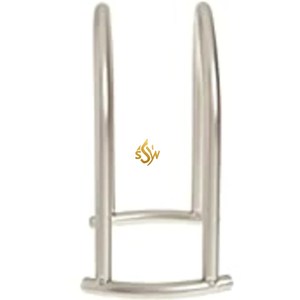 Porte-serviettes de comptoir en acier, argent et poli, design moderne, pour le salon et la chambre à coucher. - Product Image 5