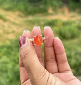 แหวนสเตอร์ลิงเงิน CAROLINE Cabochon สุดเจ๋งสำหรับผู้หญิง | แหวนประกายหรูหรา | ของขวัญอมตะสำหรับเธอ - Product Image 2