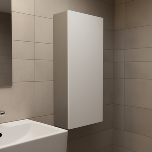 Meuble mural 1 porte Vieste gris nacré pour salle de bain et toilettes - Product Image 3