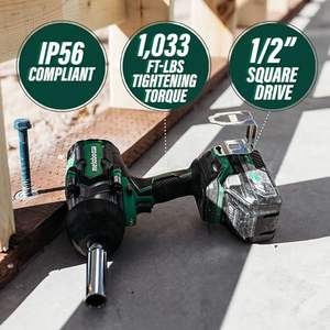 Llave de Impacto Inalámbrica Multivoltaje de 36 V, Sin Escobillas, Alto Torque, 1/2 Pulgada, Potente, Accionamiento Cuadrado de 1/2 Pulgada, IP56, Resistente al Agua y al Polvo, 220 V, 20 V, 18 V - Product Image 6