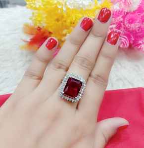 Monalisa Bague de fête en laiton ajustable de forme carrée, bijoux en vrac personnalisables et à la mode pour femmes et filles - Product Image 5