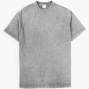 Camisetas de talla grande con cuello redondo lavado con ácido de algodón 100% de alta calidad para mujer, camiseta transpirable con logotipo impreso personalizado para mujer - Product Image 3