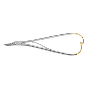 Porte-aiguilles en acier TC Mathieu 18 cm, manche doré, instrument chirurgical certifié CE ISO13485, usage hospitalier, couture précise - Product Image 2