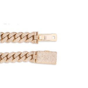 สร้อยเพชรโมอิสสีเงิน925สำหรับสวมใส่ในงานแต่งงานสไตล์ฮิปฮอปประดับเพชรแบบกลมตัดสไตล์คิวบา - Product Image 2