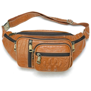 Nouvelle mode Sac de poche en cuir véritable pour homme Sac de poitrine Sac de ceinture en cuir Sac à argent pour homme Sac de ceinture - Product Image 1