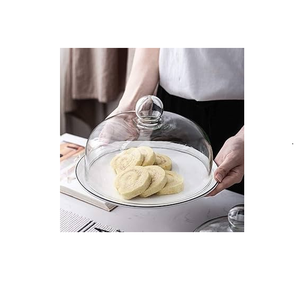 Hot Selling Wood Dessert Cake Display Dome Handicrafts <b>Wedding</b> Tableware Wooden Cake Server Dome - Product Image 2