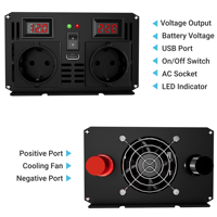 Générateur onduleur HOULI 4000W 12V 220V 24V à onde sinusoïdale pure, monophasé, 90% d'efficacité, pour maison, voiture, camping-car, 50/60Hz