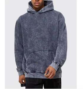 Wholesale Custom Logo Acid Wash Men's Pullover Hoodies New Design Vintage Heavyweight Acid Wash Hoodie For <b>Boys</b> - Product Image 1