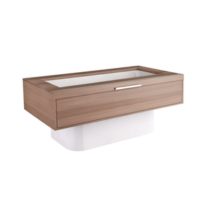 Mobile Bagno Sospeso con Lavabo e 1 Cassetto 90x25x50 cm Rovere Naturale Koricini Vieste - Product Image 2