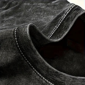 Camisetas lavadas con ácido de alta calidad para mujer, talla grande personalizada con patrón sólido, grupo de edad, adolescentes, servicio OEM - Product Image 5