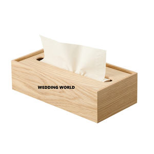 กล่องทิชชู่ไม้ทรงสี่เหลี่ยมผืนผ้าสไตล์คลาสสิกของตกแต่งโต๊ะใหม่ - Product Image 1