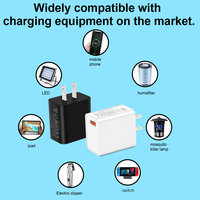 Adaptador de Pared USB Único HNT al por Mayor de 18W QC3.0 con Material Ignífugo para Teléfonos Móviles Android y Smartwatches (Enchufes UK/EU/US)