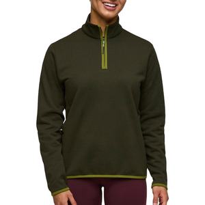 Veste polaire à demi-zip personnalisée avec logo, coupe-vent en polyester à manches longues et col montant pour l'extérieur - Product Image 1