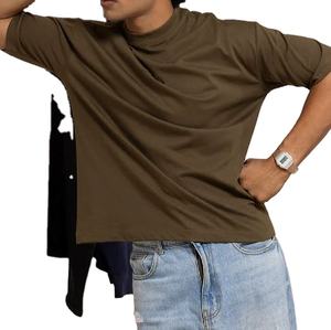 T-shirt 100% coton pour homme, coupe ample, logo personnalisé, t-shirts imprimés décontractés pour homme, service OEM, haute qualité, nouveau style de t-shirt pour homme - Product Image 2