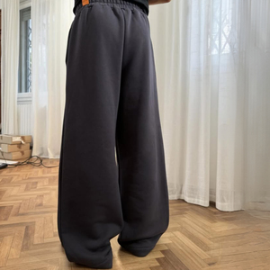 Pantalon de survêtement ample personnalisé pour homme, taille élastique, coupe droite, en molleton brossé de coton 520g, jambe large - Product Image 3