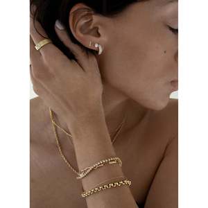 Pendientes Clásicos Geométricos con Micro Barras, Chapados en Oro, con Perlas de Agua Dulce y Diamantes, de Aleación de Latón y Zinc, Religiosos, para Bodas y Fiestas - Product Image 4