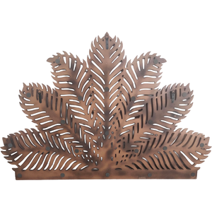 Cabecero de Cama de Hoja de Palma Tallada a Mano, Decoración de Pared, Hoja Marrón, Muebles para Apartamento, Diseño Artesanal, Ajustable - Product Image 5