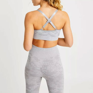 Ensemble de yoga 2 pièces sur mesure pour femme, hauts courts, décontracté, écologique, séchage rapide, respirant, vente directe usine, faible MOQ - Product Image 5