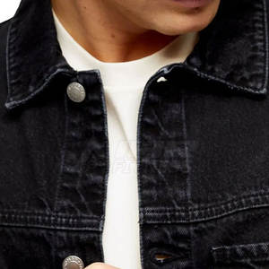 Coupe-vent en toile de style High Street pour hommes, veste en jean d'hiver respirante et confortable avec logo personnalisé. - Product Image 4