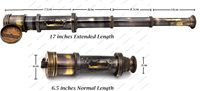 Télescope pirate traditionnel en laiton, télescope espion pliable, monoculaire nautique vintage, 18 pouces, housse en cuir, cadeau, fournisseur OEM