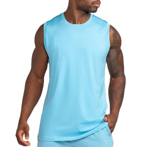 Ropa Deportiva, 90% Spandex, 10% Nailon, Material Elástico, Peso Pesado 220 Gsm, Secado Rápido, Color Personalizado, Camiseta sin Mangas de Corte Holgado y Largo - Product Image 1