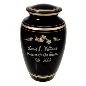 Vente en gros d'urne funéraire en laiton antique pour cendres humaines avec gravures florales en métal aluminium urne funéraire élégante pour adulte pour mémorial - Product Image 1