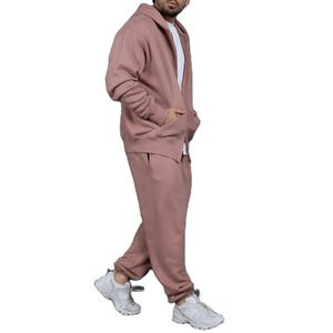 Survêtements à capuche surdimensionnés pour hommes, personnalisés, de haute qualité, poids lourd, 100% coton, molleton respirant, fermeture éclair unie pour l'hiver - Product Image 4