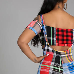 Mono de 2 piezas para mujer de ajuste cómodo con diseño OEM personalizado de gran oferta, mono de mujer de talla adulta de Material elástico - Product Image 6