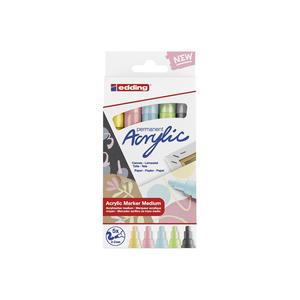 Juego de Marcadores Acrílicos Edding 5100, Estuche de 5 Piezas para Arte, Herramienta Práctica y Versátil - Product Image 1