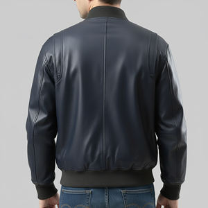 Vestes de sport en cuir véritable 100% sur mesure, coupe ample, fabrication OEM/ODM, logo brodé personnalisé, vestes pour hommes tendance - Product Image 5