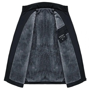 แจ็คเก็ตขนเป็ดหนาคอตั้งสำหรับผู้ชาย, เสื้อโค้ทหนาอบอุ่นมีซิปหนาเสื้อโค้ทสำหรับฤดูหนาว - Product Image 4