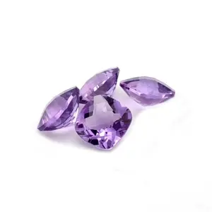 Amethyst Cushion Checker Cut 8 MM Loose Gemstone Octagon Shaped Jewelry Natural Stone For Jewelry Making