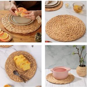 Juego de manteles individuales y servilleteros tejidos de ratán bohemios de 2 piezas 2023, superventas al por mayor, Decoración de mesa de Primavera de granja - Product Image 5