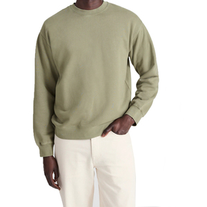 Sudadera de cuello redondo para hombre, logotipo personalizado de alta calidad, Jersey pesado con hombros caídos en blanco, sudaderas recortadas para hombre, OEM - Product Image 5