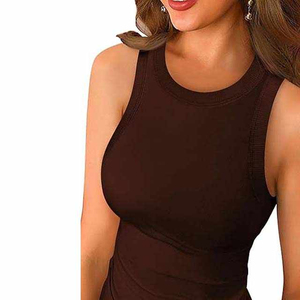 Camiseta sin Mangas para Mujer, Estilo Corto, con Impresión de Logotipo Personalizado, Venta al por Mayor, Camiseta Deportiva para Mujer - Product Image 6