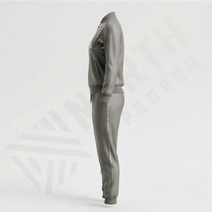 ชุดวอร์มเรียบง่ายสำหรับผู้หญิง ปี 2025 ระบายอากาศได้ดี สวมใส่สบาย เสื้อสวมหัวเนื้อนุ่ม กางเกงขาบาน ชุด 2 ชิ้น เสื้อผ้าผู้หญิง - Product Image 3