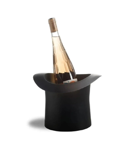 Elegante cubitera de metal pulido con elegantes asas estilo cuerno. Disponible a un precio excelente para su bar en casa. - Product Image 4