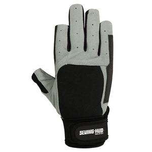 Gants de voile personnalisés en gros Logo personnalisé Respirant Demi-doigt Qualité supérieure Antidérapant Gants de voile de bateau - Product Image 2