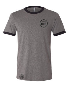 เสื้อเชิ้ตแขนสั้นสำหรับผู้ชายและผู้หญิงสำหรับแบรนด์เสื้อยืดผ้าฝ้าย100% ป้องกันริ้วรอยหลวมพอดีตัว3604 - Product Image 1