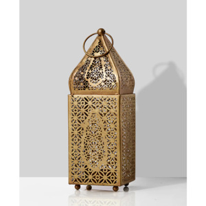 Lanterne porte-bougie miniature en fer de style marocain, faite à la main, design personnalisé, décoration d'intérieur, utilisation suspendue ou sur table - Product Image 1