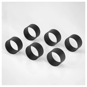 Rond de serviette carré en métal Design tendance Expériences de restauration élégantes Articles de rond de serviette à des coûts raisonnables - Product Image 5