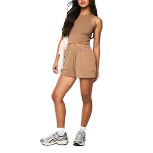 ชุดเสื้อผ้าสองชิ้นแบบลำลองของผู้หญิงชุดเสื้อผ้า2026กางเกงขากว้างแขนสั้น2026 100% ออกแบบได้ตามต้องการสำหรับฤดูร้อน - Product Image 3